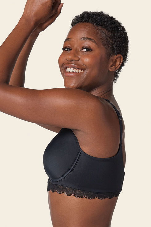 Leonisa Deep Coverage Soft Lightly-lined Lace Underwire Bra